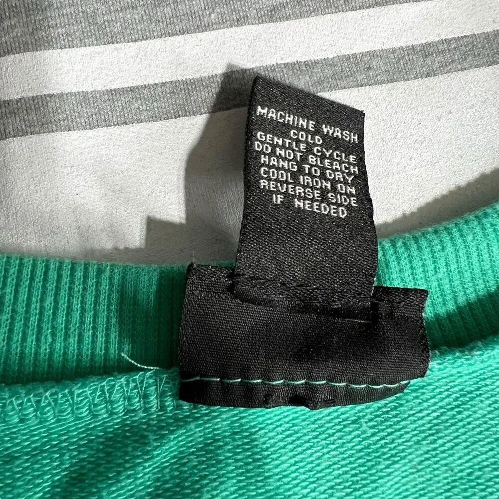 Rue 21 Womens Positive Vibes Sporty Sweatshirt Pullover Long Sleeve Gray Teal La